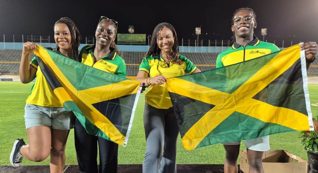 GraceKennedy Birthright participants Kyrah McIntosh, Abigail Ralph, Lauren Roach and Josiah Royes in Jamaica